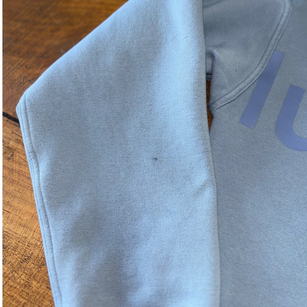 Lululemon Womens All Yours Graphic Hoodie Light Blue Hooded Soft Pocket Size 12 - Picture 3 of 12